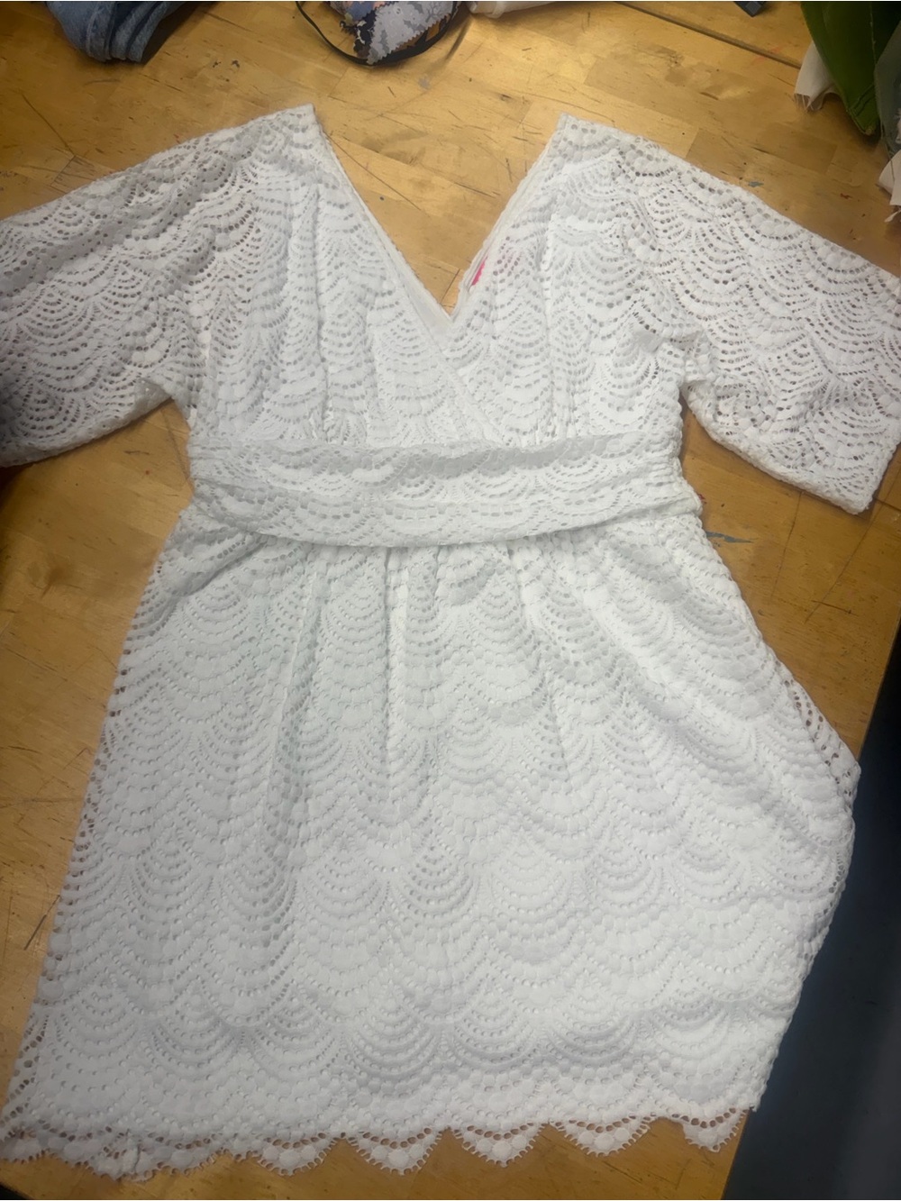 Lilly Pulitzer White Lace Wrap-Style Dress